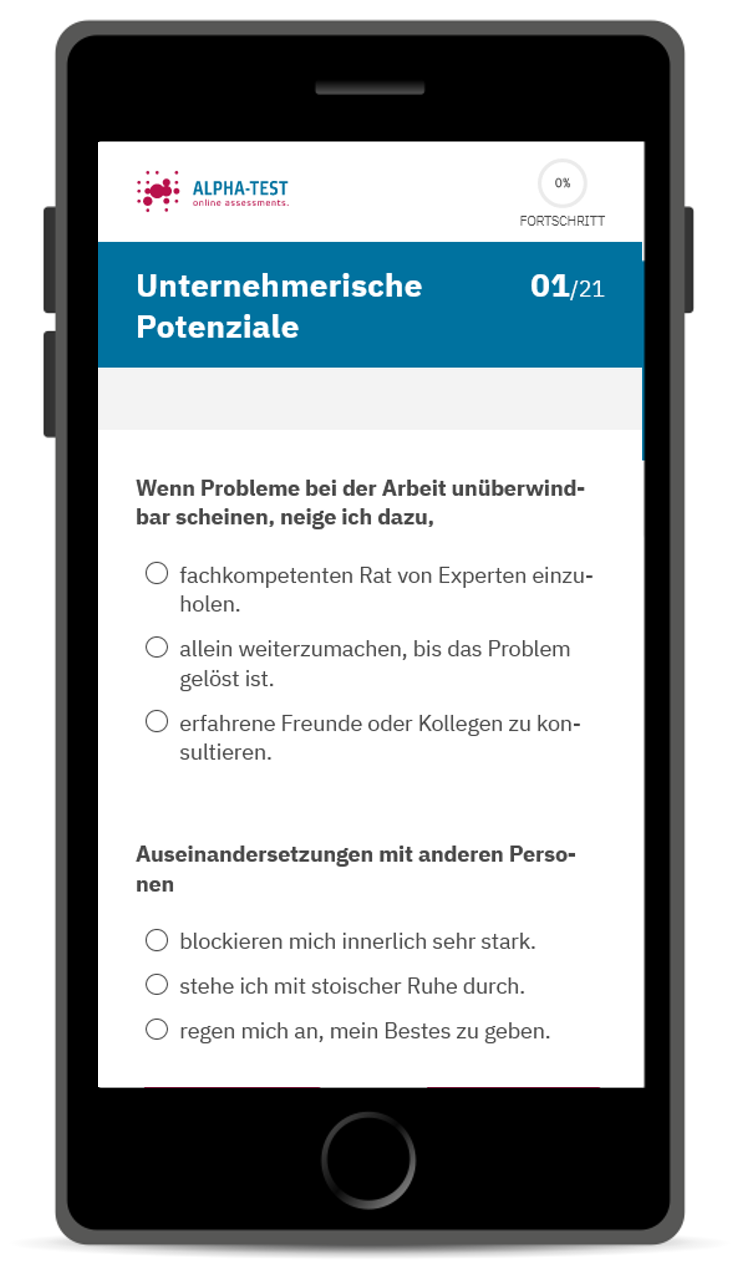 Test für unternehmerische Potenziale